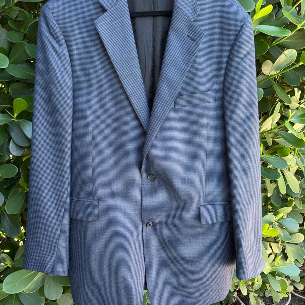 Arnold Brant Italy Men's Wool Bamboo Sport Coat Two-Button Blazer 44 L